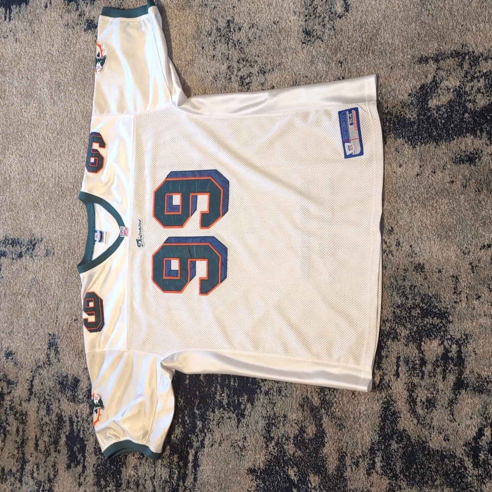 Jason Taylor white dolphins Jersey